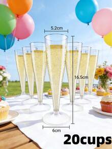 10/20 个 4.5 盎司可重复使用的加厚透明香槟杯、果汁杯、水杯、葡萄酒杯、鸡尾酒杯，适用于派对、聚会、冷饮、生日、情人节、婚礼和大型活动 - 多色 - 查看 11