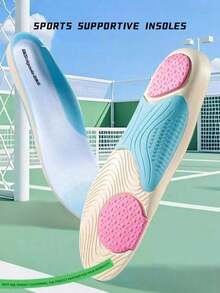 1 Pair Arch Support Shoe Insoles With High Elastic Shock Absorption And Anti-Twist, Unisex Sweat-Absorbing Breathable Shoe Accessories, Ideas - Multicolor 3 - View 8
