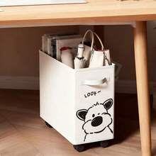 Desk Roller Storage Cart - Multifunctional Storage Basket, Essential For Mobile Office, Cute Cat Pattern - Wheeled Under Desk Storage Rack, Plastic Office Supply Basket, Suitable For Home And Workplace, Can Store School Supplies, Back To School Essential - Multicolor - View 12
