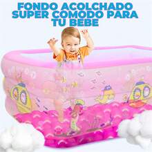 Alberca JUG.23.B130*90*50 Tamaño compacto y funcional Material resistente y  Niños Diversión y frescura asegurada ELE-GATE - Rosa - Ver 3