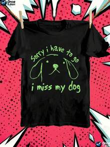 Coton Femme 2026, Women's T-Shirt With Animal Print And Funny Slogan In Retro Style, Suitable For Women's Casual Short Sleeve Tops For Spring And Summer, Comfortable, Elegant And Refined, Women's Crew Neck And Loose Fit Tops, 100% Pure Cotton, Sommar Toppar Dam. - 黑色 - 查看 6