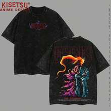 e Edición Limitada, Lavado Ácido, Algodón Ligero y Suave, Ropa Urbana de Anime Genial, Regalo de Merchandising de Leveling para Fans de Leveling, Ropa de Verano para Mujer y Hombre - Negro - Ver 5