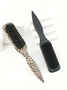 1 Peça Pente de Cabelo/Escova de Barba Unissex, Pente de Estilização de Cabelo Profissional Sem Fragrância, Pente Gradiente e Escova de Limpeza de Corte de Cabelo, Ferramenta de Cuidados Suave, Escova para Cabelo Grosso/Fino, Adequado para Uso no Banheiro, Massagem no Couro Cabeludo, Viagem & Férias, Vida Diária - Quadrado - Visão 23