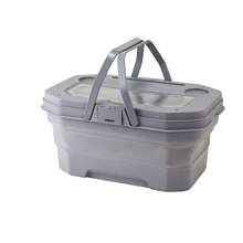ZHGEE Foldable, Suitable For Outdoor Travel, Convenient To Carry, With Lid, Can Store Snacks, Fruits, Large Capacity Storage Basket, With Handle - Multicolor - View 7