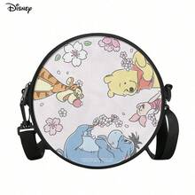 Disney Winnie The Pooh & Friends Cherry Blossom Print Round Crossbody Bag, Multifunctional Small Round Backpack Suitable For Casual Travel, Shopping, Lightweight Durable Polyester Shoulder Bag With Zipper - One Size - View 4