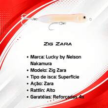 Zig Zarinha 80 Nelson Nakamura 8cm 9g Artificial Fishing Lure For Peacock Bass, Traíra, And Dorado. - COR-118 - View 5