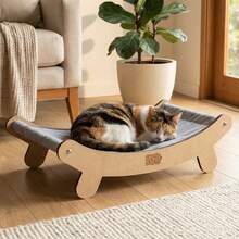 Luxury Cat Bed - Comfortable, Durable, And Warm, Made Of MDF - 灰色床 - 查看 2