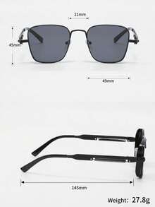 1pc Vintage Steampunk Style Fashionable Eyeglasses, Stylish Unisex For All Seasons - Multicolor - View 2