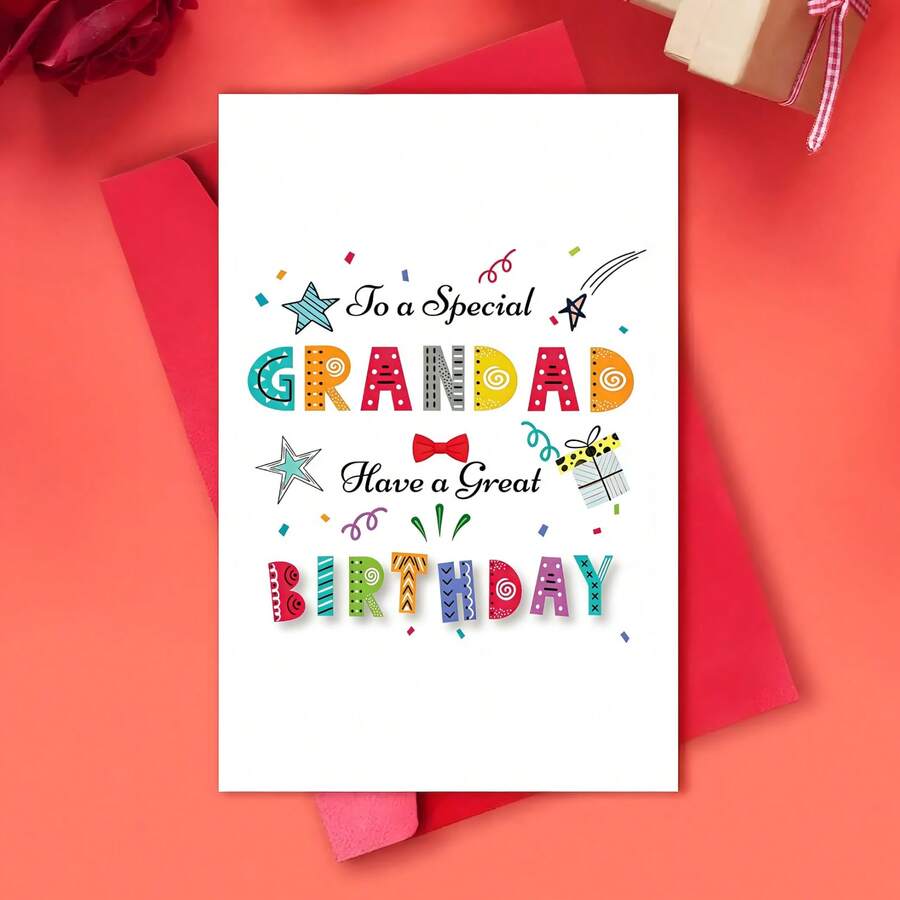 爸爸印制爷爷生日贺卡 生日快乐贺卡 爷爷 爷爷生日贺卡 爷爷生日快乐贺卡（含信封） - 均碼 - 查看 1