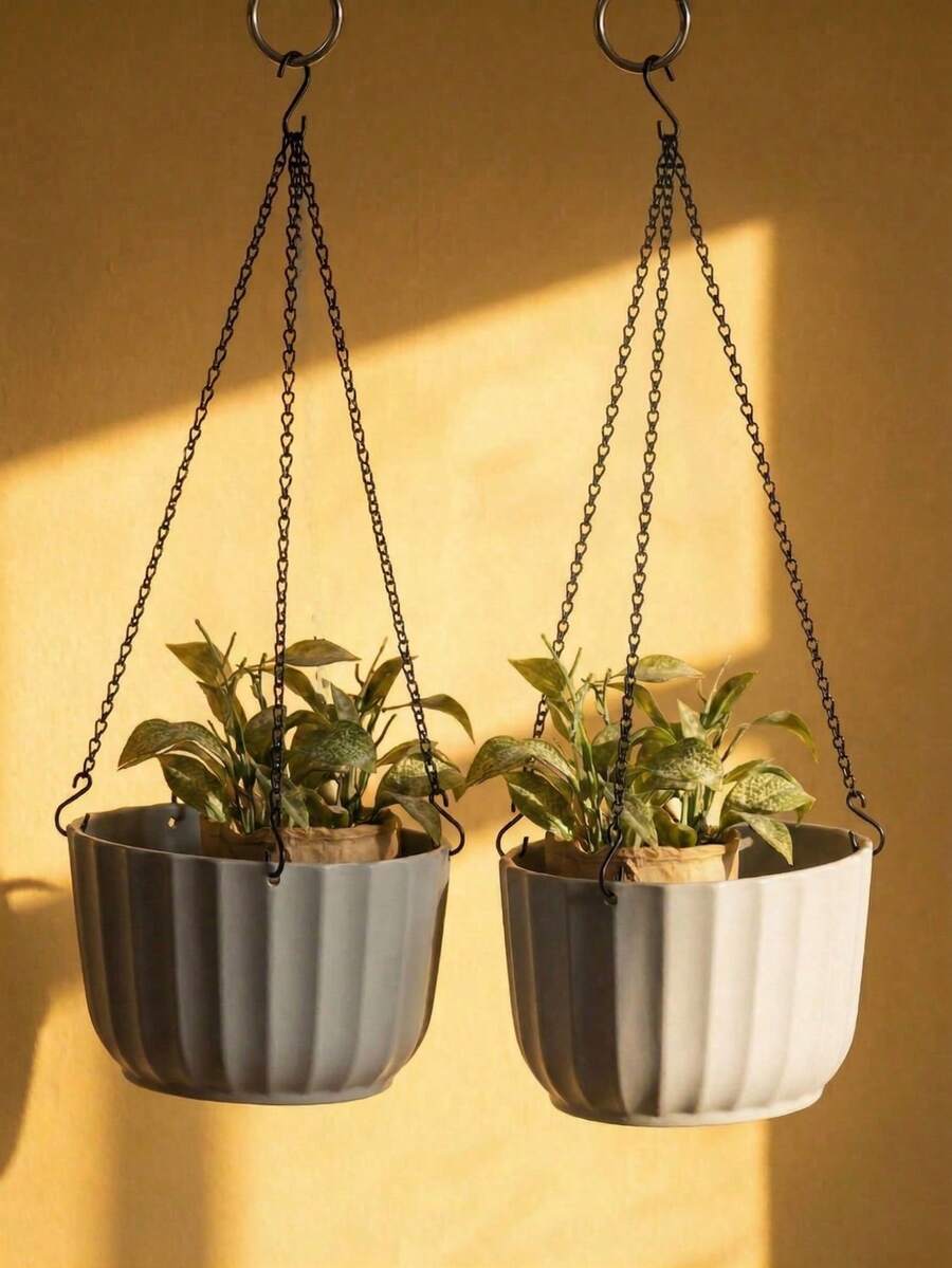 Dây xích dài treo chậu cây, dây xích màu đen có móc, dây xích thay thế để treo chậu cây hoa, đèn lồng, giỏ, máng cho chim ăn và các vật trang trí khác (16 inch, 20 inch, 23 inch)