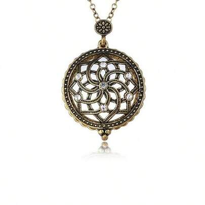 Party Accessory Necklace: Portable Vintage Magnifying Glass Pendant Necklace & Gift