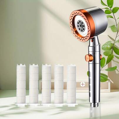 5-Setting Adjustable Handheld Shower Head With Filter Function, Suitable For Bathroom Shower Head, Bathroom Hardware Accessories And Bathroom Decor, Providing A Luxurious Bathing Experience