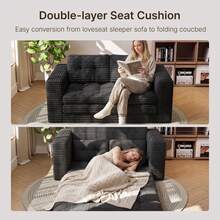 Futon - Grigio Scuro - Visualizzare 4