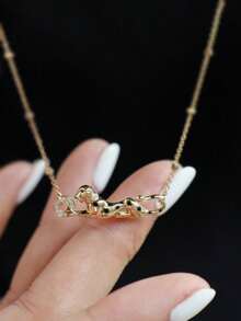 1pc S925 Sterling Silver Unique Fashionable Luxury Cheetah Pendant Necklace For Women, Personalized European And American Versatile Delicate Small Leopard Clavicle Chain, Sweater Chain - Animal - View 12