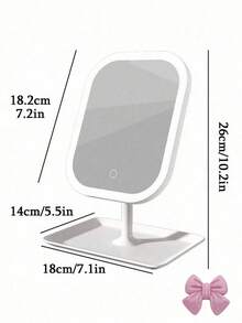 LED Makeup Mirror, Lighted Makeup Mirror With 3 Lighting Modes, Touch Control, Foldable Portable Makeup Mirror, Rechargeable LED Makeup Mirror, Gift For Women, Mother's Day & Valentine's Day Gift - Multicolor - View 5