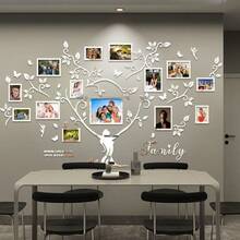 1 Set Life Tree Acrylic Collage Photo Frame Sticker! Self-Adhesive Design For Easy Installation, Magical Element Family Tree, Suitable For Home Decor In Living Room, Bedroom, Entryway, Sofa Background And Other Wall Spaces! - A - View 10