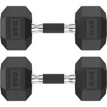 Hex Dumbbell Set 2.5-65 Lb, Rubber Encased Hex Dumbbells For Home Gym, Weights Dumbbells Set Of 2 Hand Weights For Strength Training & Fitness Exercise - Tay cầm thoải mái - Xem 3