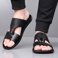 Zapatillas de verano para hombre, sencillas y modernas, con suela fina y antideslizantes, para deportes y ocio. - Negro - Ver 7