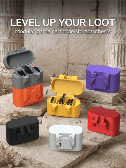 Hộp đựng băng game Switch sáng tạo, hộp đựng mini xếp chồng dạng mô-đun bảo vệ thẻ game vật lý tương thích với Switch/OLED/Lite, trang trí phòng chơi game điện tử DIY đầy màu sắc, chống bụi, chống thất lạc, bền bỉ, di động, quà tặng lý tưởng cho game thủ dịp lễ.