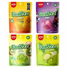 AMOS Peelerz Gummy Sweets 3oz Real Fruit Juice Individual Packs 4 Flavors (Mango, Grape, Kiwi, Green Apple) Peelable Fruit Gummy Candy - 4 PCS(Mango+Grape+Kiwi+Green Apple) - 查看 6