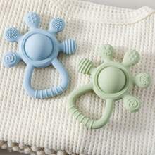Multi-Textured Silicone Palm Rattle, Easy Grip, Home & Outdoor Sensory Development & Stress Relief Toy, Infant Developmental Tool, Shockproof & Easy Clean, Newborn & Birthday Gift - 彩色 - 查看 7