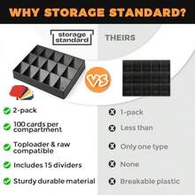 2 Pack Card Sorting Tray - Stackable Trading Cards Organizer 15-Compartment Playing Organizing Tool - Sorter For Raw Sleeved And Toploaders Includes Label Dividers - màu đen - Xem 2