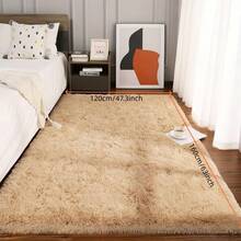 1pc Soft Modern Indoor/Outdoor Plush Carpet, Available In Pink/Grass Green/Camel, Suitable For Bedroom, Living Room, Dorm, Room Decor, Non-Slip Polyester Material, Comfortable Room Decor Rug - Multicolor - View 12