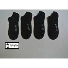 Kit Of 12 Pairs Of Ankle Socks, High-Quality Unisex Sports Socks, Wholesale. - 黑色 - 查看 2