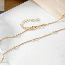 1条40厘米/15.7英寸银色蛇形链项链，女士款 - 彩色 - 查看 5