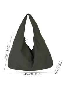 Túi đeo vai phong cách Hồng Kông cổ điển, túi đựng mỹ phẩm, túi xách thời trang bằng nylon dung tích lớn, túi đeo chéo đa năng, túi công sở/du lịch. - Nhiều màu - Xem 4