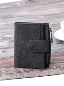 Minimalist Credit Card Small ID Window Bi-Fold Women Wallet Portable Cash White-Collar Workers For Female College Work Business Commute Office For Anniversary For Couple For Birthday Gift On Valentine Day Gift Gift Business Casual For Women Wallet Purse Wallet Small Wallet - màu đen - Xem 7