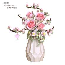 300+Pcs Home Decor Artificial Flowers, Everlasting Flowers, Building Blocks Flowers, Gardenia, Tulip, Jasmine, Carnation, Rose, Cherry Blossom, Lily, Sunflower, Daisy, Peony, Orange Tree, Violet, Suitable For Valentine's Day/Mother's Day/Thanksgiving/Birthday/Christmas - Multicolor - View 36