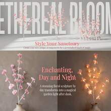 Peach Blossom LED Decorative Light, Romantic Artificial Flower Light, Suitable For Photography Backdrop, Wedding Decor - Pink - View 8