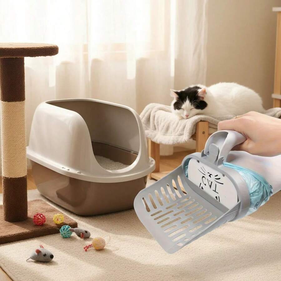 Cat Litter Scoop, Pet Waste Cleanup Filter Picker, Cat Litter Box Self-Cleaning Accessories