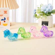 Unicorn Maltose Squishy Toy Creative Realistic TPR Unicorn Slow Rise Stress Relief Sensory Fidget Soft Cute Kawaii Magic Animal Model Anti-Anxiety Decompression Gift For Kids Adults Office Desk Travel Party Favor - 彩色 - 查看 2