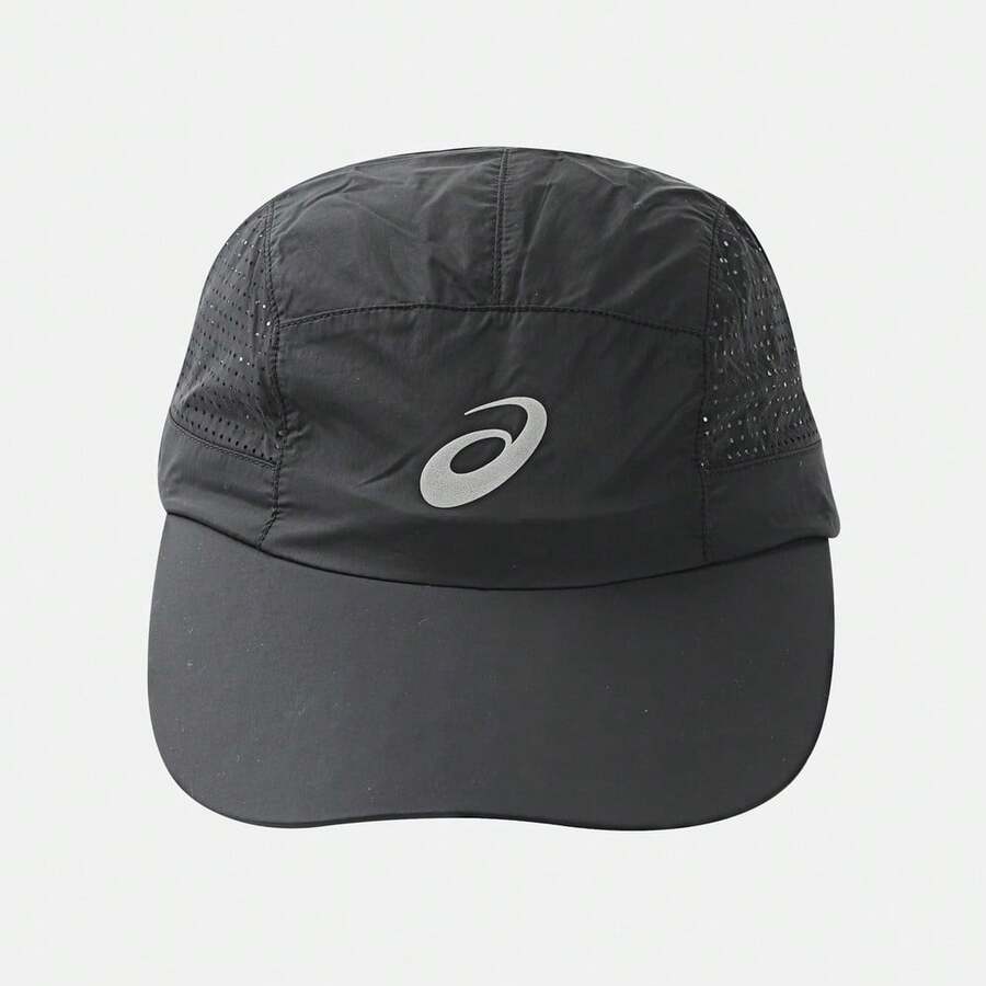 Asics 男女通用跑步帽，运动弯檐帽 3013B385-001 - 黑色 - 查看 1