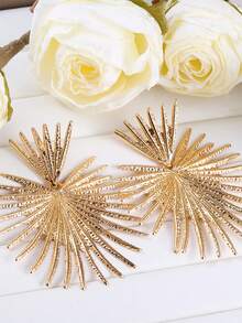 1/6对 Bmadge 女士夸张耳环套装，大号银色金色几何耳环，低过敏性垂坠耳环，珠宝礼品 - 金色 - 查看 6