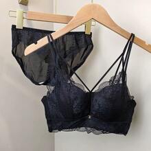 Women Bra And Panty Sets - 黑色的 - 查看 14