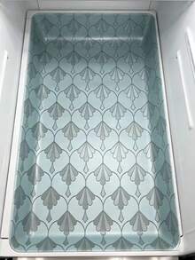 1pc,3pcs,Embossed Fan Pattern Drawer Liner, Waterproof & Anti-Slip Clear EVA Shelf Mat, Elegant Shell Design - Embossed Fan Shape - View 9