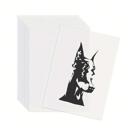 Tấm in lụa trong suốt 100%, màng trong suốt thích hợp cho máy in phun, giấy acetate dùng cho thủ công mỹ nghệ, in lụa cao cấp, màng trong suốt dùng cho máy chiếu, 50 tờ.