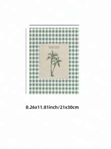 1 pièce Affiche murale en canevas d'art vintage sans cadre avec motif de palmier, plaid vert côtier, croquis rétro de style ferme pour le salon, la chambre à coucher, la décoration de la chambre d'étudiant - palmiers - Voir 14