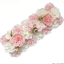 Wedding Arch Artificial Flowers, Wall Decor Arch Floor Flowers, Artificial White Hydrangea Flower Ornaments, Wall Decor, Table Centerpieces, Aisle Decoration, Valentine's Day, Mother's Day Room, Multipurpose Background Artificial Flowers - Multicolor - View 7