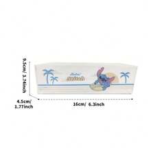 MINISO Disney Stitch mittlere stapelbare transparente Aufbewahrungsbox, leicht zu reinigen, platzsparend stapelbar und teilbar, multifunktionale Spielzeug-Aufbewahrungsbox für Zuhause, Büro, Studentenwohnheim (1 Stück) - Übersicht 5