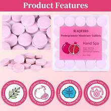 Manicure Spa Tablets 8oz -Pomegranate Soak Balls, Moisturizing Tablets, Cuticle Softener For Foot And Hand Soak Pedicure Spa Supplies Manicure Tools Nail Salon & Tavel Esenntial(40count) - 牛奶蜂蜜 - 查看 6