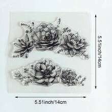 手工制作的DIY剪贴簿印章/封印章,带有透明植物图案,适用于相册、卡片装饰 - 植物 - 查看 37