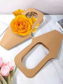 5/10 túi giấy Kraft đựng hoa có quai xách - Túi tote hoa phù hợp để gói quà, dùng trong đám cưới, sinh nhật, tiệc cưới và các bữa tiệc ngày lễ. - nhiều màu - Xem 3