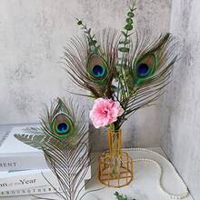 12pc Peacock Feather  In Bulk 10-12 Inch 2-30cm For  Vae  He Party Chritma Day Decoran Peacock Feather - Green - View 5