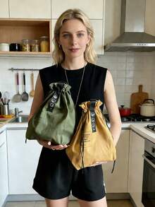 1个日式束口便当袋，保温午餐袋，非食品接触层 - 彩色 - 查看 9