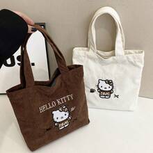 SANRIO 女款大容量托特包/單肩包/旅行包，可愛大容量多功能通勤包，適合旅行、上學、工作、外出，便攜時尚，度假與健身完美選擇，海灘、郵輪度假必備海灘包 - 彩色 - 查看 6