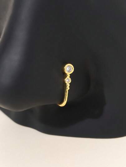 Kẹp mũi hình chữ U mạ vàng, kẹp xỏ mũi giả, khuyên mũi không cần lỗ dành cho nữ, thiết kế tối giản và thanh lịch, phù hợp để đeo hàng ngày và dự tiệc, độc đáo.